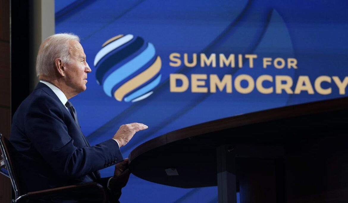 Biden calls fight for democracy the world’s ‘defining challenge’