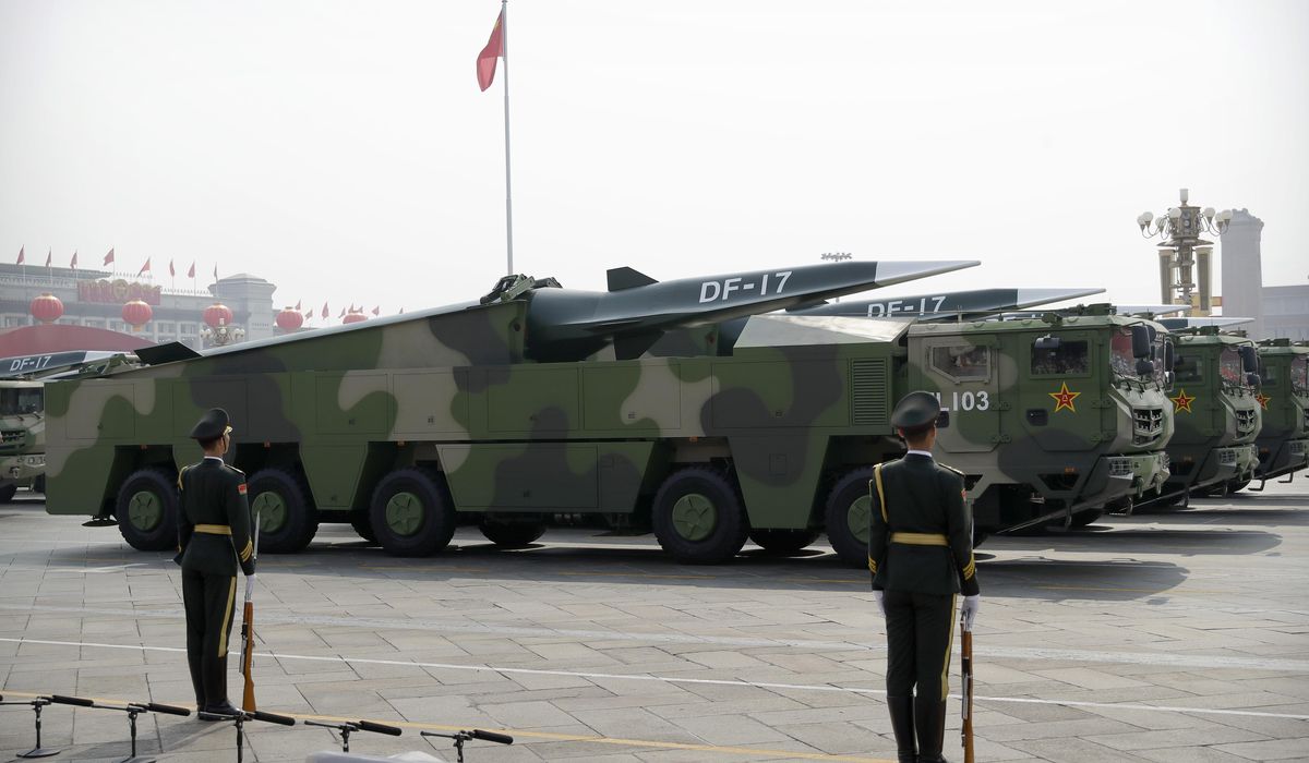 Defense secretary voices concerns over Chinese hypersonic missiles