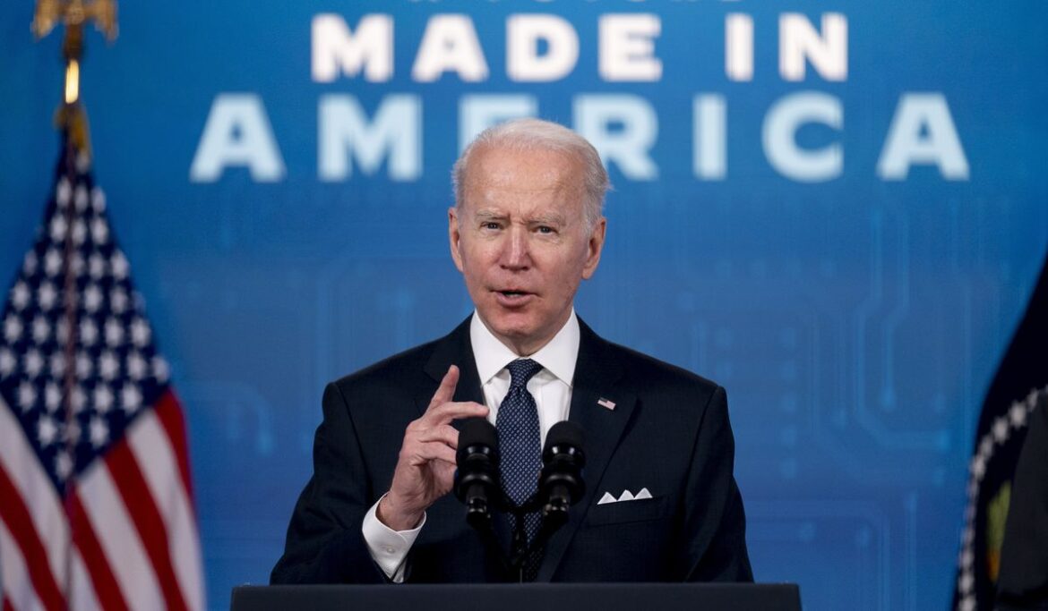 Biden urges Congress to bolster semiconductor chip manufacturing in U.S.