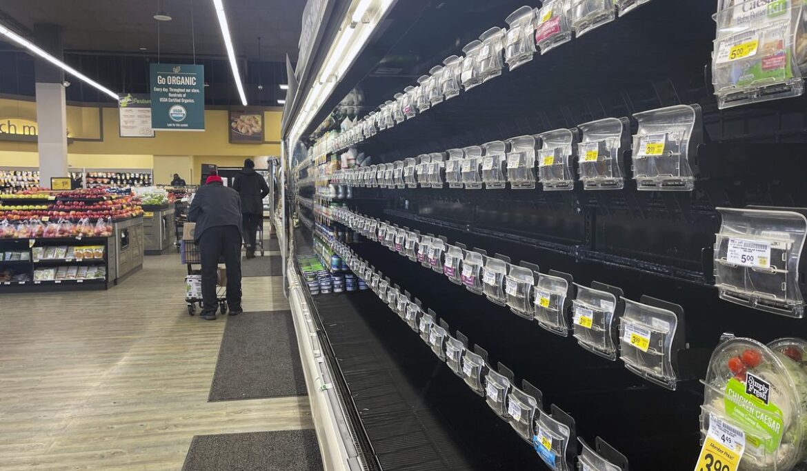 Shoppers face empty grocery shelves as shortages grow