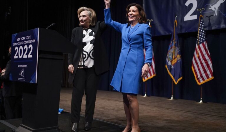 Clinton trashes Trump, Republicans, Fox News in New York address to Democrats