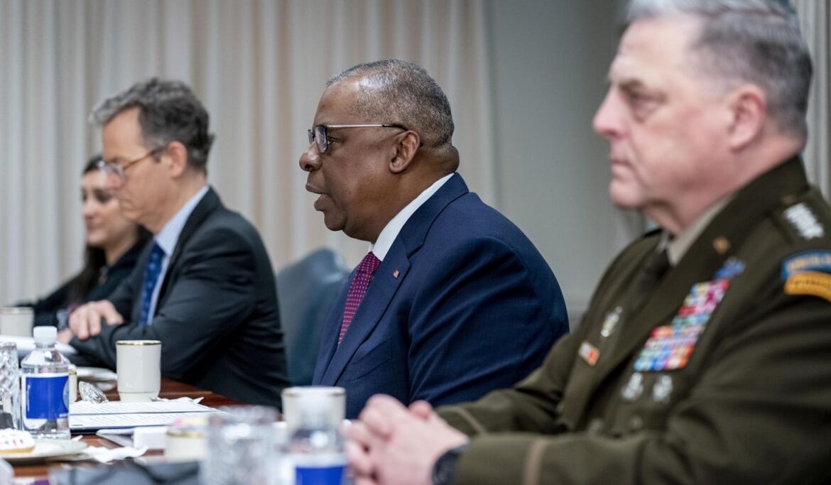U.S. defense chief talks with Russian counterpart