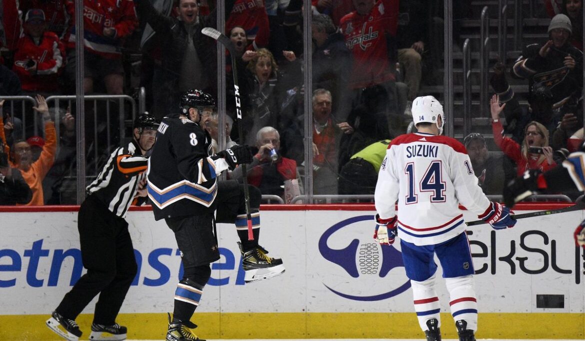 Ovechkin has hat trick, Capitals rout Canadiens